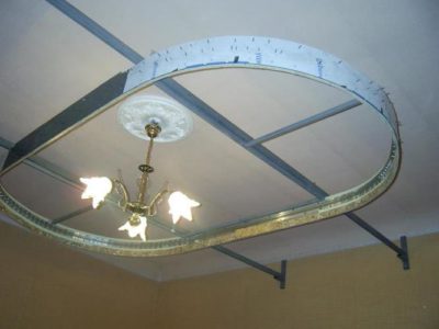 как сделать потолок из гипсокартона с подсветкой