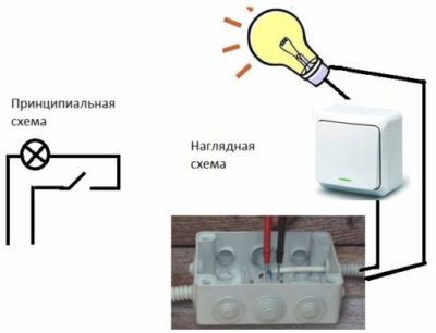 как подключить одноклавишный выключатель с подсветкой